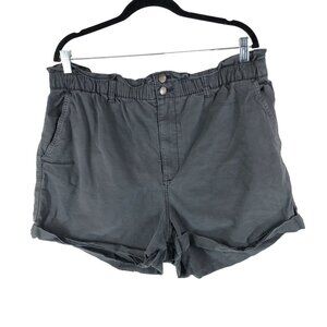 Universal Thread Womens Casual Grey Shorts Paperbag Waist Cuffed Pull On XXL